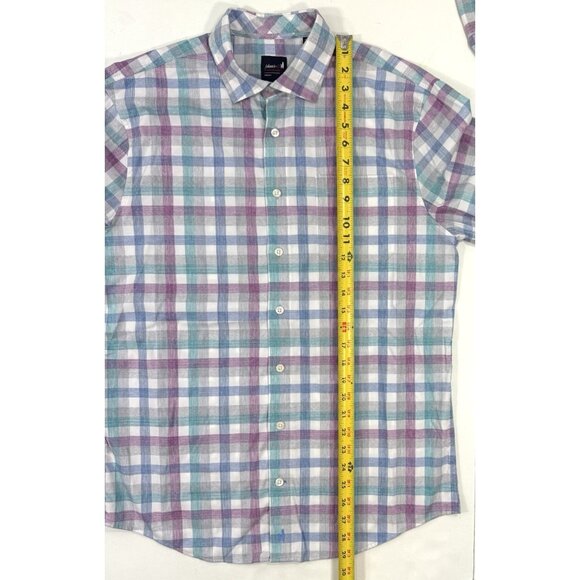 Johnnie-O Mens Performance Shirt Size Medium Dallas National Golf Club Plaid - Picture 9 of 9